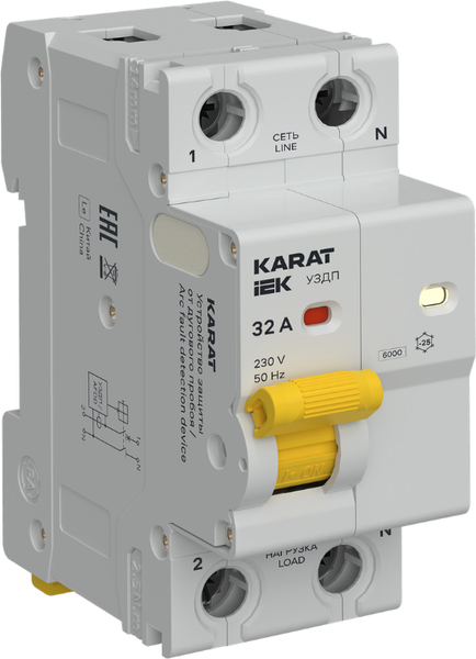 Устройство защиты от дугового пробоя IEK 1P+N 32A / KA-DP10-1-032 - фото