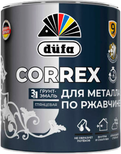 Грунт-эмаль Dufa Correx 3в1 для металла по ржавчине - фото