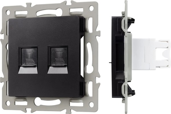 Розетка Arlight SCT-MPC2-PL-BK / 045337