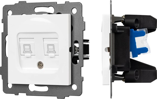 Розетка Arlight SCT-MPC2-PL-WH-V / 049854