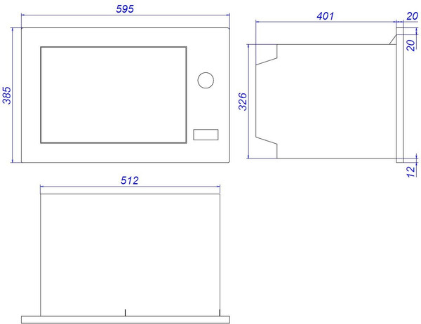 Микроволновая печь ZORG MIO254 S BL MT