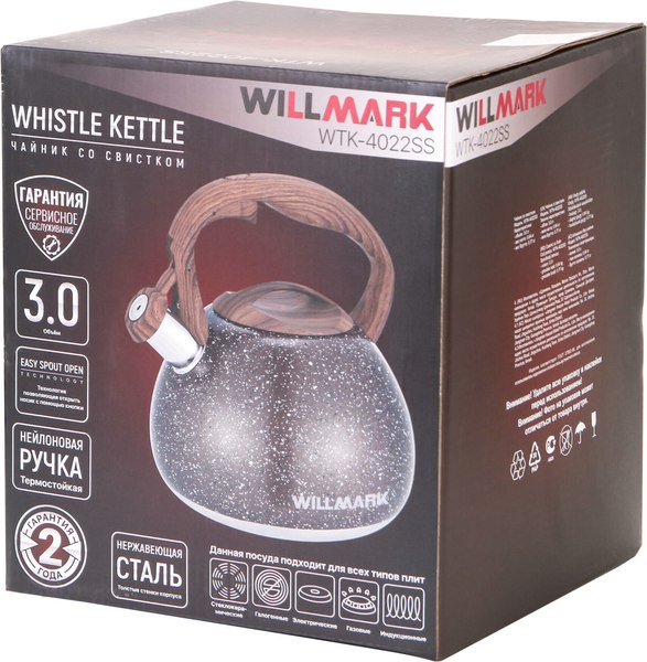 Чайник со свистком Willmark WTK-4022SS / 2001457