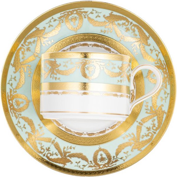 Чашка с блюдцем Zepter Империал Голд Селадон / LP-ICTC - фото