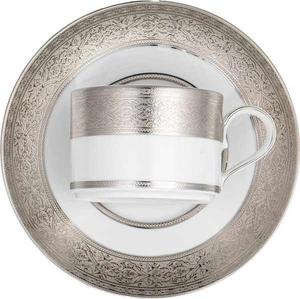 Чашка с блюдцем Zepter Мажестик Платинум / LP-MPTC - фото