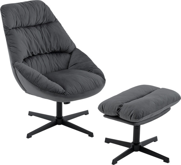 Кресло мягкое Stool Group Оррелл с оттоманкой / QH-8347KT HLR-21 - фото