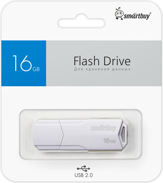 USB flash накопитель SmartBuy Clue 16Gb / SB16GBCLU-W