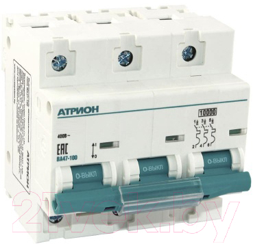 Выключатель автоматический Атрион VA47100-3-100C - фото