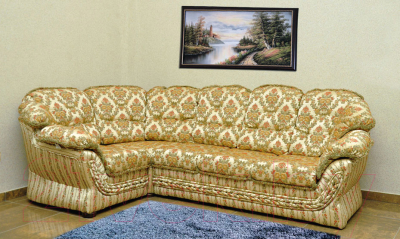 Диван угловой Домовой Романтика-1 4Mst 7 (Damask 105/Damask Ry 106)