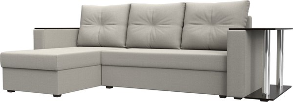 Диван угловой Лига Диванов Атланта со столом левый / 121162L - фото