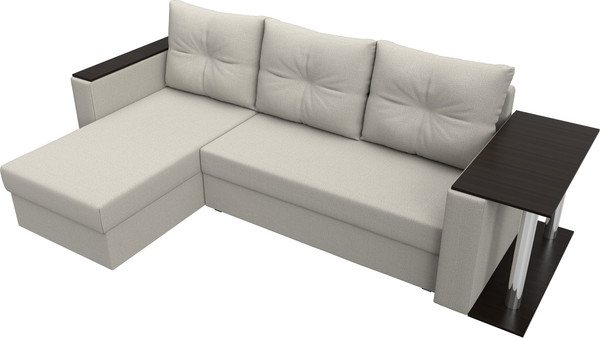 Диван угловой Лига Диванов Атланта со столом левый / 121162L
