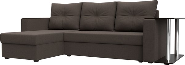 Диван угловой Лига Диванов Атланта со столом левый / 121163L - фото