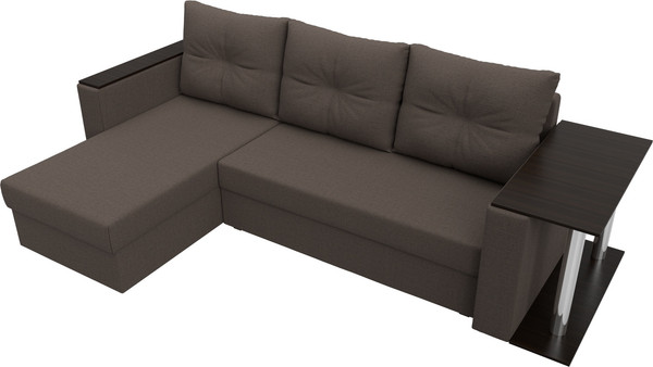 Диван угловой Лига Диванов Атланта со столом левый / 121163L