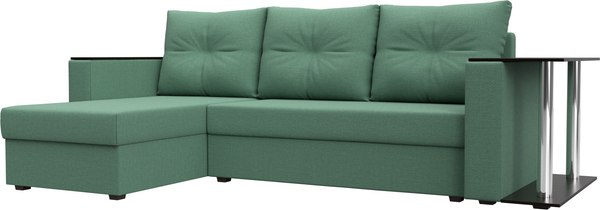 Диван угловой Лига Диванов Атланта со столом левый / 121166L - фото