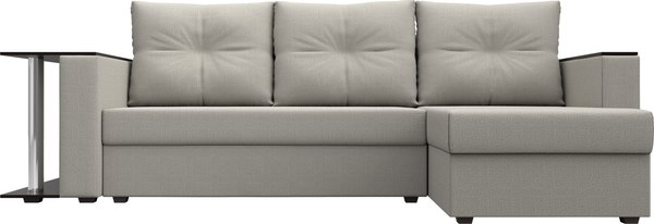 Диван угловой Лига Диванов Атланта со столом правый / 121162