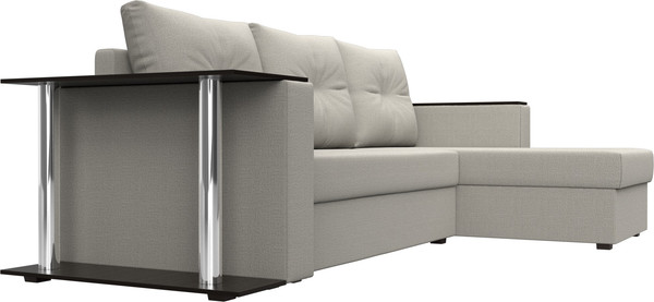 Диван угловой Лига Диванов Атланта со столом правый / 121162