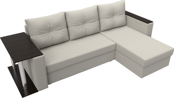 Диван угловой Лига Диванов Атланта со столом правый / 121162