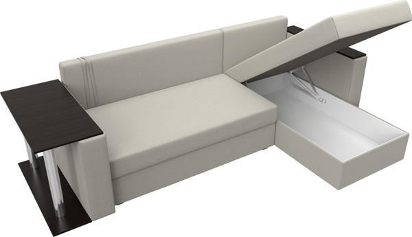 Диван угловой Лига Диванов Атланта со столом правый / 121162