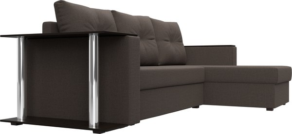 Диван угловой Лига Диванов Атланта со столом правый / 121163