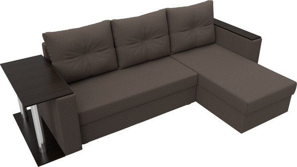 Диван угловой Лига Диванов Атланта со столом правый / 121163