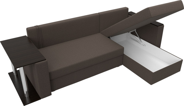 Диван угловой Лига Диванов Атланта со столом правый / 121163