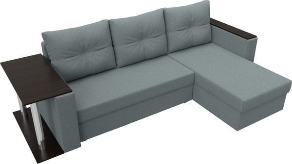 Диван угловой Лига Диванов Атланта со столом правый / 121164