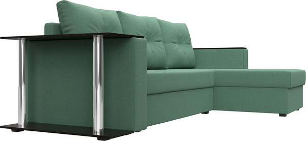 Диван угловой Лига Диванов Атланта со столом правый / 121166