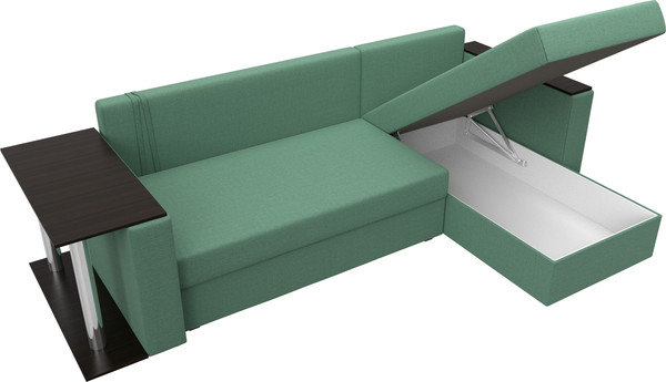 Диван угловой Лига Диванов Атланта со столом правый / 121166