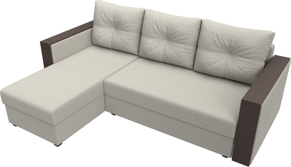Диван угловой Лига Диванов Валенсия Лайт левый / 125970L
