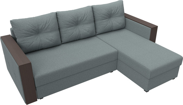 Диван угловой Лига Диванов Валенсия Лайт правый / 125973