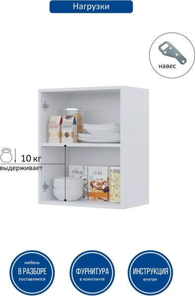 Шкаф навесной для кухни Горизонт Мебель Настя 500