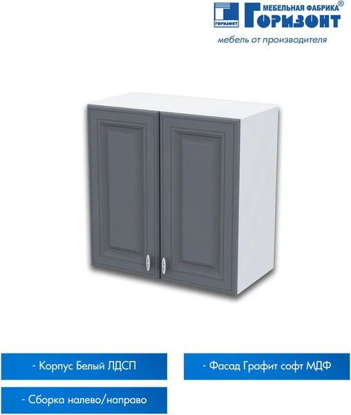 Шкаф навесной для кухни Горизонт Мебель Настя 600