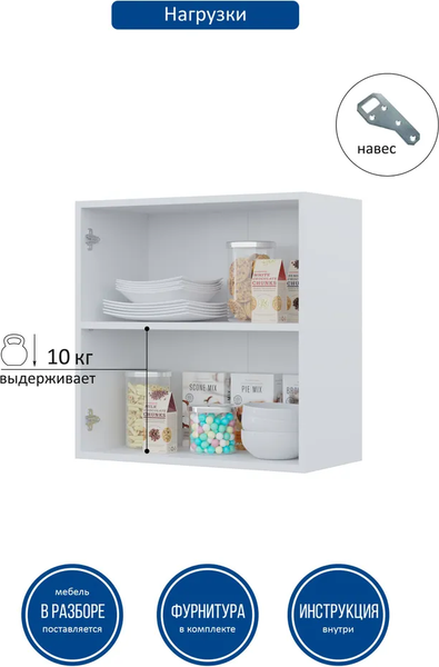 Шкаф навесной для кухни Горизонт Мебель Настя 600