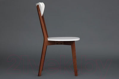 Стул Tetchair Maxi жесткое сиденье (белый/коричневый)