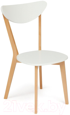 Стул Tetchair Maxi жесткое сидение (белый/натуральный) - фото