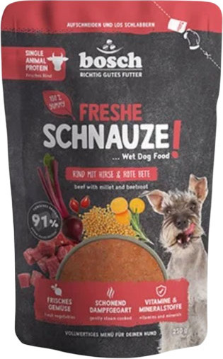 Влажный корм для собак Bosch Petfood Freshe Schnauze говядина с пшеном и свеклой - фото