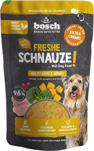 Влажный корм для собак Bosch Petfood Freshe Schnauze курица с тыквой и брокколи - фото