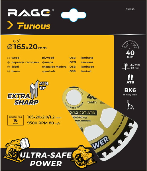 Пильный диск Vira Furious Wood Finish 594249