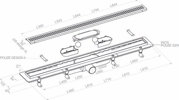 Трап для душа Plast Brno Design 4 / SZH4650