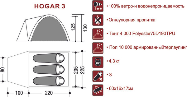 Палатка INDI Hogar 3