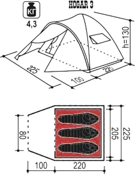 Палатка INDI Hogar 3