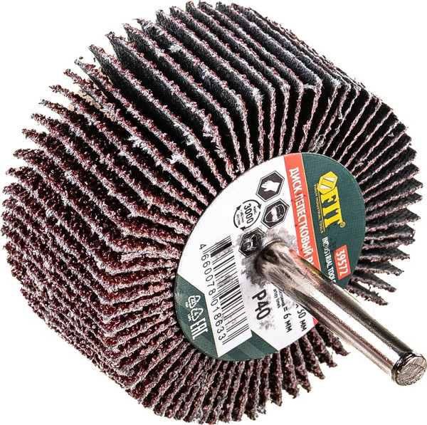 Шлифовальный круг FIT 60х30х6мм Р 40 / 39572