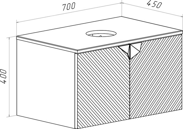 Тумба под умывальник Runo Андорра 70