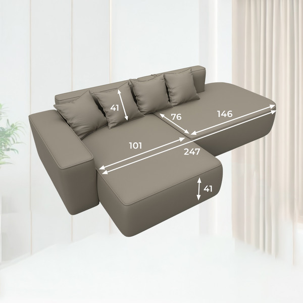 Диван угловой Лига Диванов Лига-065 левый / 129802L