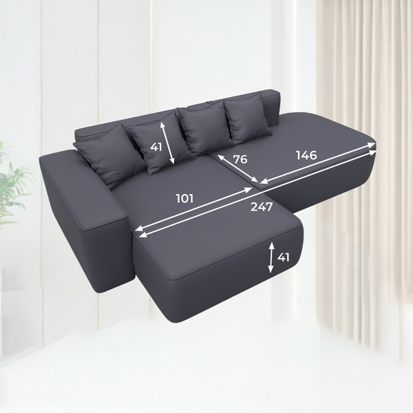 Диван угловой Лига Диванов Лига-065 угол левый / 129805L