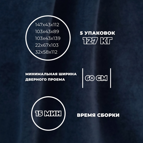 Диван угловой Лига Диванов Лига-065 левый / 129808L