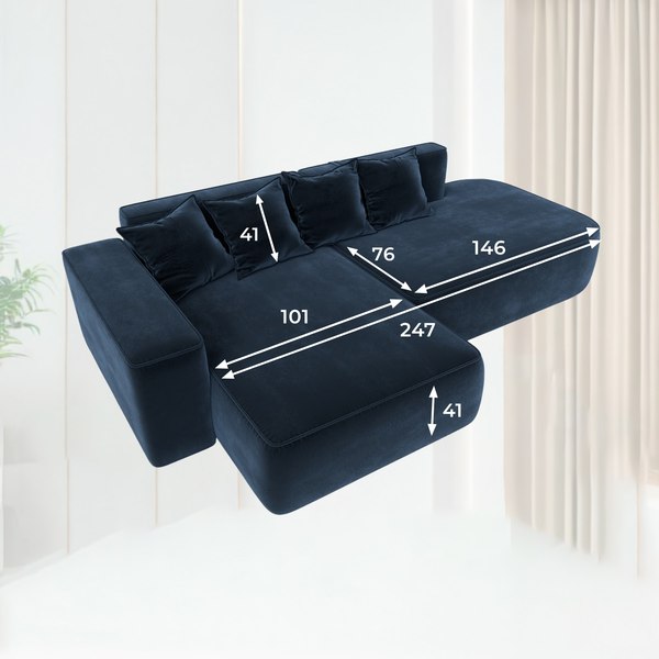 Диван угловой Лига Диванов Лига-065 левый / 129808L