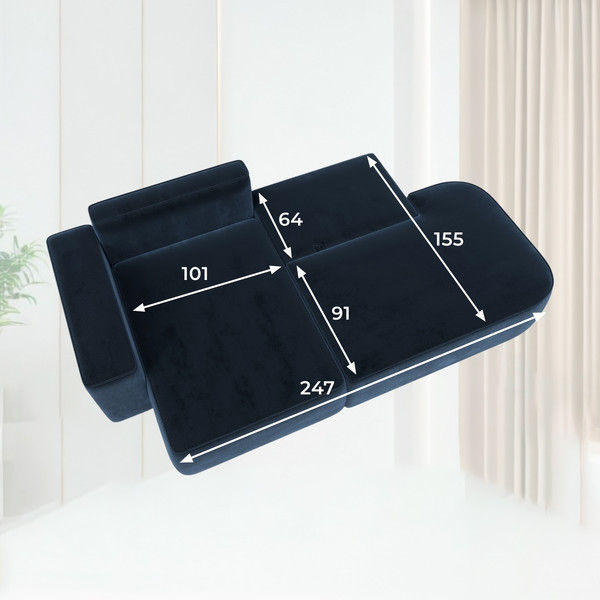 Диван угловой Лига Диванов Лига-065 левый / 129808L