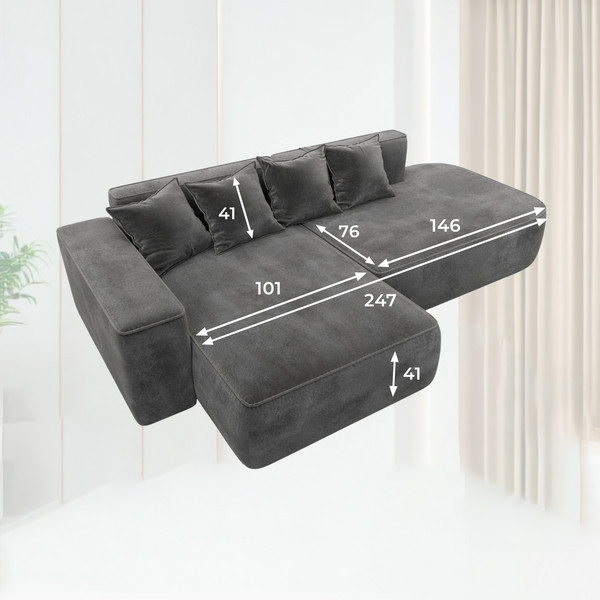 Диван угловой Лига Диванов Лига-065 левый / 129809L