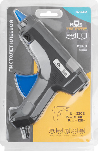 Клеевой пистолет MOS д.11мм 12Вт / 14324М