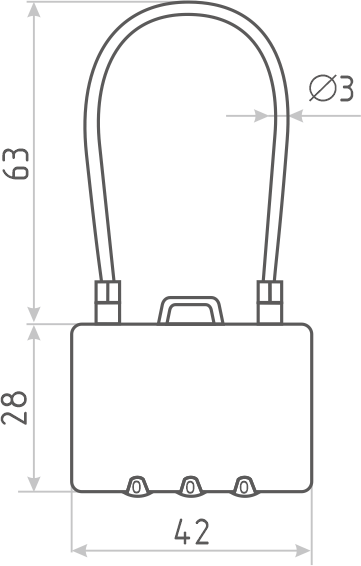 Замок для чемодана Нора-М 609 кодовый / 17265